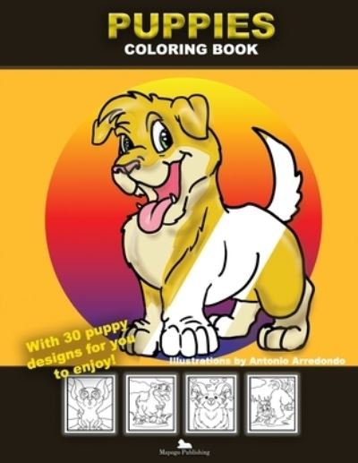 Cover for Mapogo Publishing · Puppies coloring book (Paperback Book) (2021)
