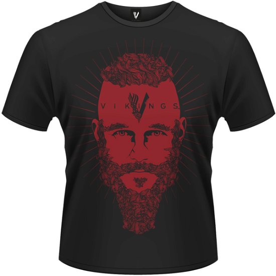Cover for Vikings · Ragnar Face (T-shirt) [size L] [Black edition] (2015)