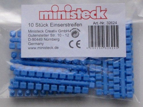 Cover for Ministeck · Ministeck 10x 1 Punt Kleuren Strips (Middelblauw) (Toys)