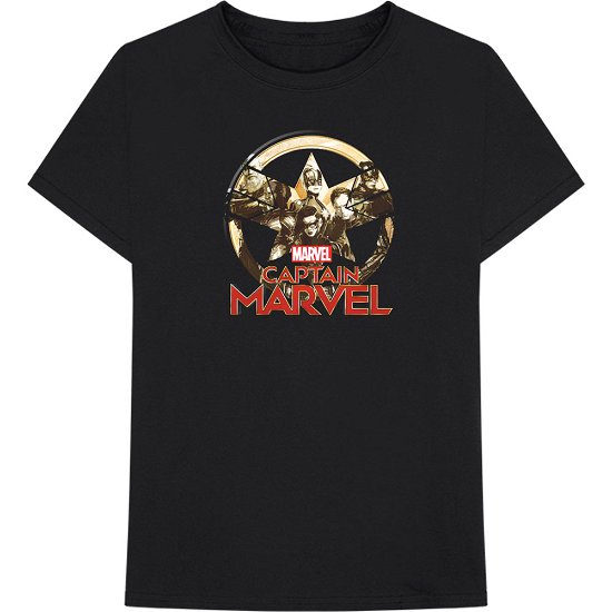 Marvel Comics Unisex T-Shirt: Captain Marvel Star Logo - Marvel Comics - Koopwaar -  - 5054612080245 - 