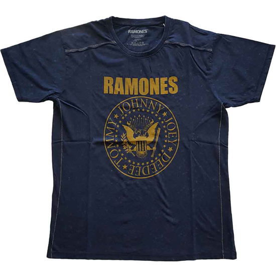 Cover for Ramones · Ramones Unisex T-Shirt: Presidential Seal (Wash Collection) (T-shirt) [size L] [Blue - Unisex edition]