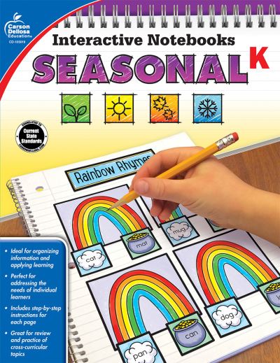 Interactive Notebooks Seasonal, Grade K - Carson-Dellosa Publishing - Książki - Carson-Dellosa Publishing, LLC - 9781483850245 - 12 stycznia 2019