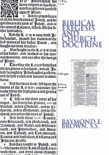 Cover for Raymond Edward Brown · Biblical Exegesis and Church Doctrine: (Paperback Book) (2002)