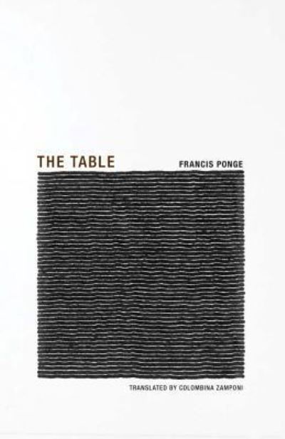 Cover for Francis Ponge · The Table (Paperback Book) (2017)