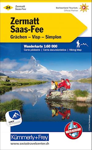 Cover for Hallwag Kümmerly+Frey AG · Zermatt / Saas Fee 24 2015 (Map) (2020)