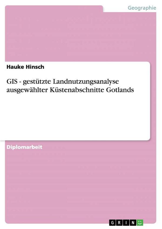 Cover for Hinsch · GIS - gestützte Landnutzungsanal (Bok)