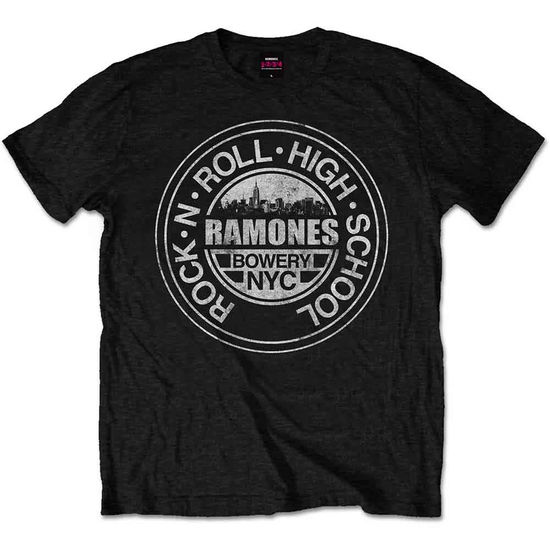 Cover for Ramones · Ramones Unisex T-Shirt: Rock 'n Roll High School, Bowery, NYC (T-shirt)