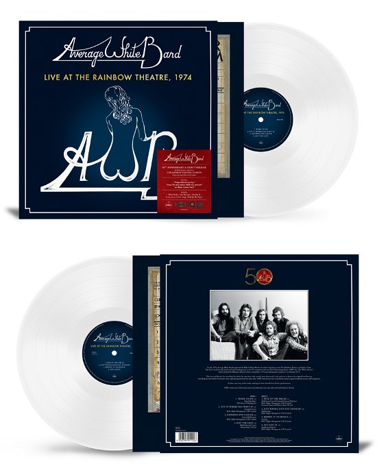 Cover for Average White Band · Live At The Rainbow Theatre: 1974 (140G white vinyl) (RSD 2024) (LP) [RSD 2024 White Vinyl edition] (2024)