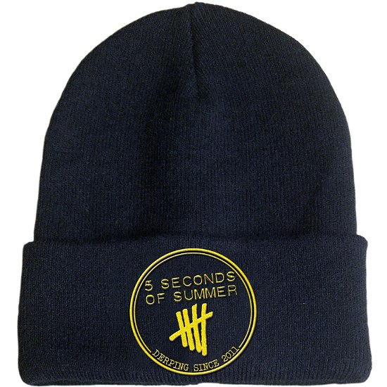 Cover for 5 Seconds of Summer · 5 Seconds of Summer Unisex Beanie Hat: Derping Stamp (Bekleidung) [Black - Unisex edition]