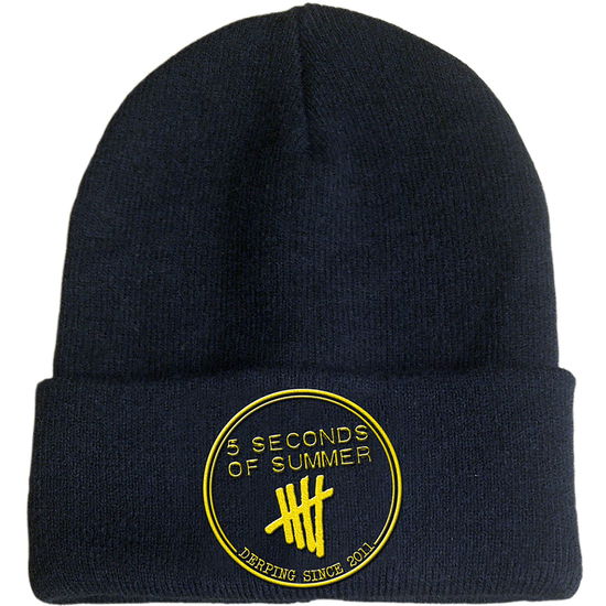 5 Seconds of Summer Unisex Beanie Hat: Derping Stamp - 5 Seconds of Summer - Produtos - Unlicensed - 5055979903246 - 