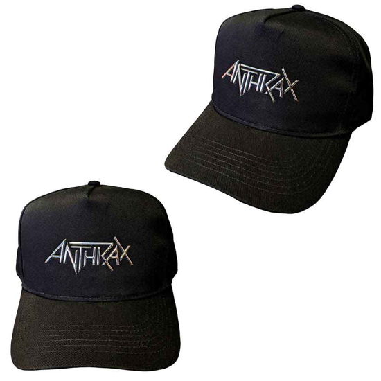 Cover for Anthrax · Anthrax Unisex Baseball Cap: Logo (Sonic Silver) (Klær) [Black - Unisex edition]