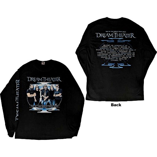 Dream Theater Unisex Long Sleeve T-Shirt: Band Photo TOTW Tour 2022 (Back Print & Ex-Tour) - Dream Theater - Mercancía -  - 5056737230246 - 