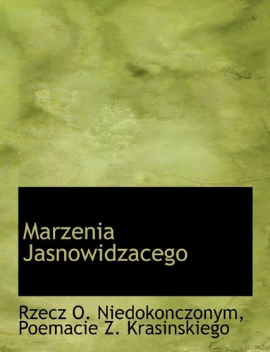Cover for Poemacie Z. Krasinskiego · Marzenia Jasnowidzacego (Pocketbok) [Polish edition] (2010)