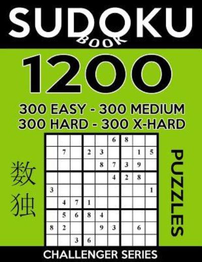 Cover for Sudoku Book · Sudoku Book 1,200 Puzzles, 300 Easy, 300 Medium, 300 Hard and 300 Extra Hard (Paperback Bog) (2017)