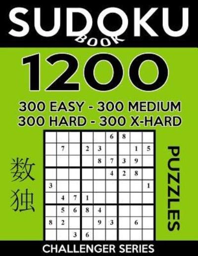 Cover for Sudoku Book · Sudoku Book 1,200 Puzzles, 300 Easy, 300 Medium, 300 Hard and 300 Extra Hard (Paperback Book) (2017)