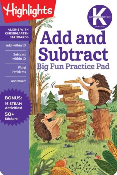 Cover for Highlights · Kindergarten Add and Subtract Big Fun Practice Pad - Highlights Big Fun Practice Pads (Pocketbok) (2022)
