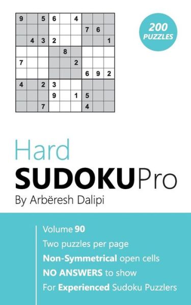 Cover for Arberesh Dalipi · Hard Sudoku Pro (Paperback Book) (2017)