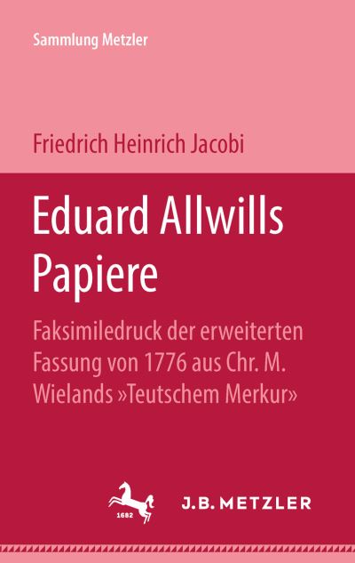 Cover for Friedrich Heinrich Jacobi · Eduard Allwills Papiere - Sammlung Metzler (Paperback Book) (1962)