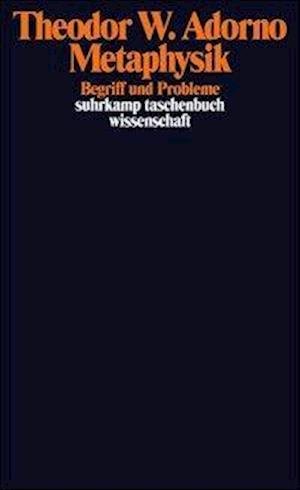 Cover for Theodor W. Adorno · Suhrk.TB.Wi.1824 Adorno.Metaphysik (Book)
