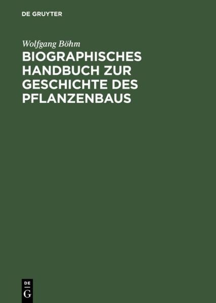 Cover for Böhm · Biographisches Handbuch zur Geschi (Book) [German edition] (1997)