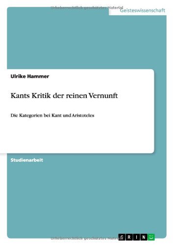 Cover for Hammer · Kants Kritik der reinen Vernunft (Book) [German edition] (2010)