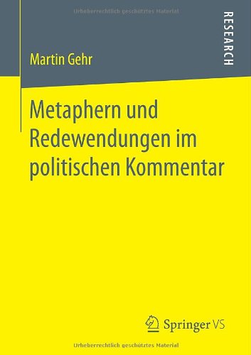 Cover for Martin Gehr · Metaphern Und Redewendungen Im Politischen Kommentar (Paperback Book) [2014 edition] (2014)