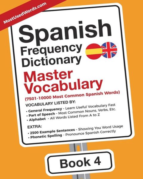 Cover for Mostusedwords · Spanish Frequency Dictionary - Master Vocabulary (Paperback Book) (2018)