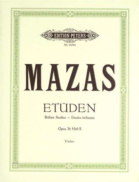 Cover for Mazas · Studies Op. 36 for Violin, Vol. 2: Etudes brillantes (Sheet music) (2001)