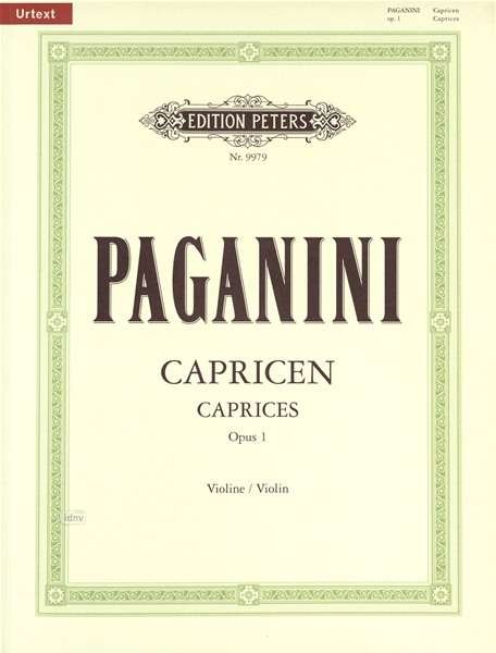 Cover for Paganini · 24 Caprices Op. 1 for Violin (Partituren) (2001)