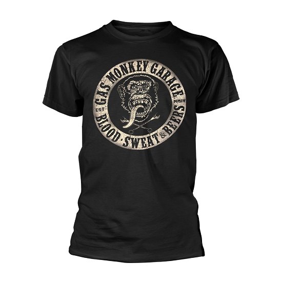 Gas Monkey Garage: Blood, Sweat & Beers Distressed Logo (T-Shirt Unisex Tg.L) - Gas Monkey Garage - Merchandise - PHD - 0803341563247 - 14. januar 2022