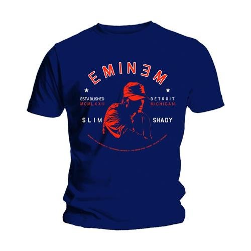 Cover for Eminem · Eminem Unisex T-Shirt: Detroit Portrait (T-shirt) [size M] [Blue, Green - Unisex edition] (2015)
