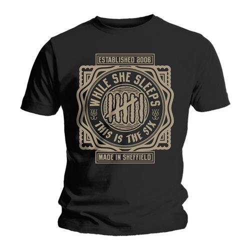 Cover for While She Sleeps · While She Sleeps Unisex T-Shirt: This is Six (T-shirt) [size S] [Black - Unisex edition] (2015)