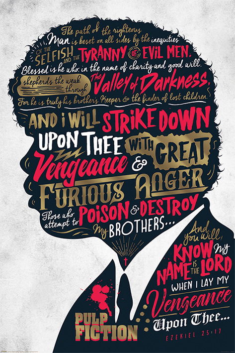 Pulp Fiction - Ezekiel 25:17 (poster Maxi 61x915 Cm) - Pulp Fiction - Merchandise - Pyramid Posters - 5050574342247 - October 28, 2020