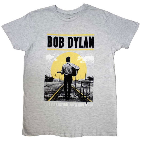 Cover for Bob Dylan · Bob Dylan Unisex T-Shirt: Slow Train (Grey) (T-shirt) [size XS] [Grey - Unisex edition] (2021)