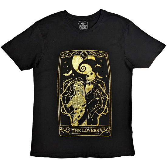 The Nightmare Before Christmas Unisex T-Shirt: Jack & Sally Lovers (Embellished) - Nightmare Before Christmas - The - Gadżety -  - 5056561096247 - 