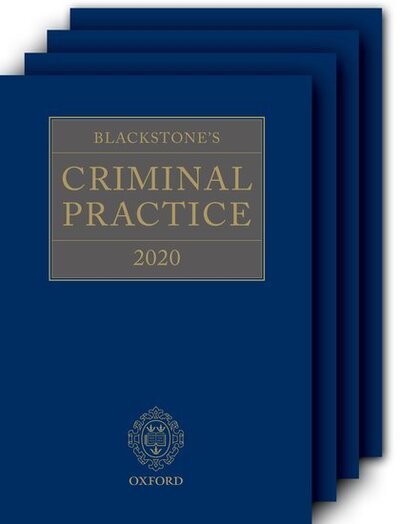 Cover for Ormerod Qc (Hon.), D · Blackstone's Criminal Practice 2020 (Book and All Supplements) (Bogpakke) [30 Revised edition] (2019)