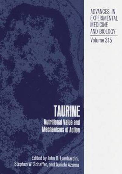 Taurine -  - Livros - Springer - 9780306442247 - 30 de junho de 1992