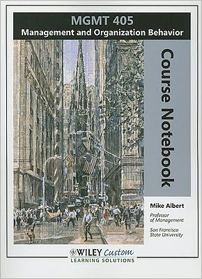 Management 405 : Course Edition Notebook 2010-2011 Edition - Michael Albert - Książki - John Wiley & Sons - 9780470888247 - 20 lipca 2010