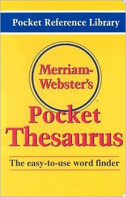 Cover for Merriam Webster · Merriam Webster's Pocket Thesaurus - Pocket Reference Library (Paperback Book) (2002)