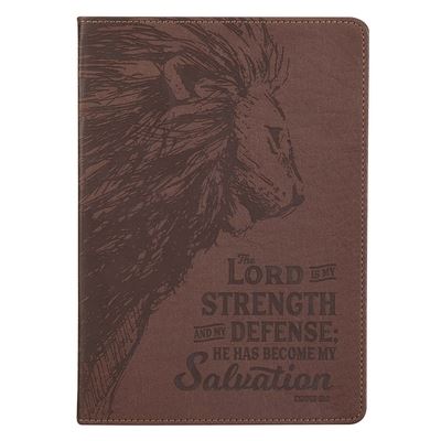 Cover for The Lord is My Strength &amp; My Defense Brown Journal Faux Cover (Book) (2021)