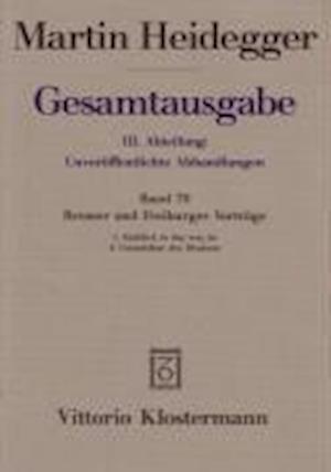 Bremer Und Freiburger Vortr?ge - Martin Heidegger - Bücher - END OF LINE CLEARANCE BOOK - 9783465034247 - 1. April 2005