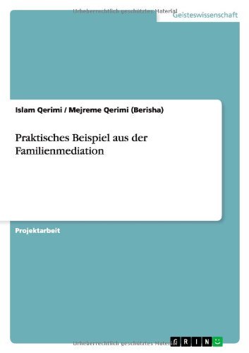 Cover for Mejreme Qerimi (Berisha) · Praktisches Beispiel Aus Der Familienmediation (Pocketbok) [German edition] (2012)