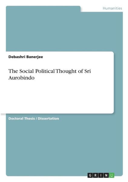 Cover for Banerjee · The Social Political Thought o (Book)