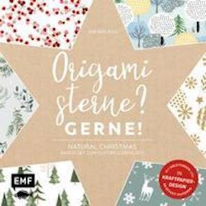 Cover for Ina Mielkau · Origamisterne? Gerne! - Natural Christmas - Weihnachtliches Bastelset zum Sofort-Losfalten (Paperback Bog) (2021)