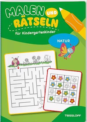 Cover for Nadja Schwendemann · Malen und Rätseln für Kindergartenkinder. Natur (Bok) (2025)
