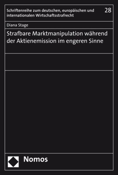 Cover for Stage · Strafbare Marktmanipulation währe (Book) (2016)