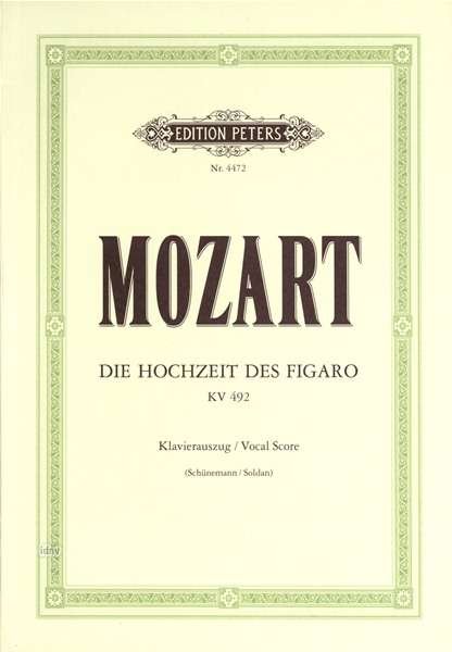 Cover for Wolfgang Amadeus Mozart · Hochz.Figaro,Klav.EP4472 (Book)