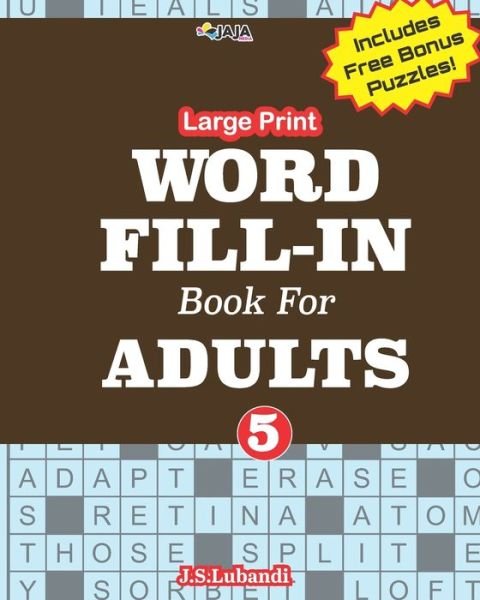 Cover for Jaja Media · Large Print WORD FILL-IN Book For ADULTS; Vol.5 (Paperback Book) (2020)