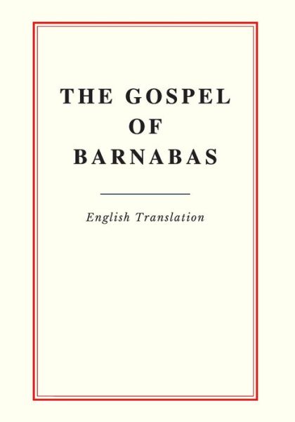 Cover for Barnabas · The Gospel of Barnabas: English translation (Paperback Book) (2018)