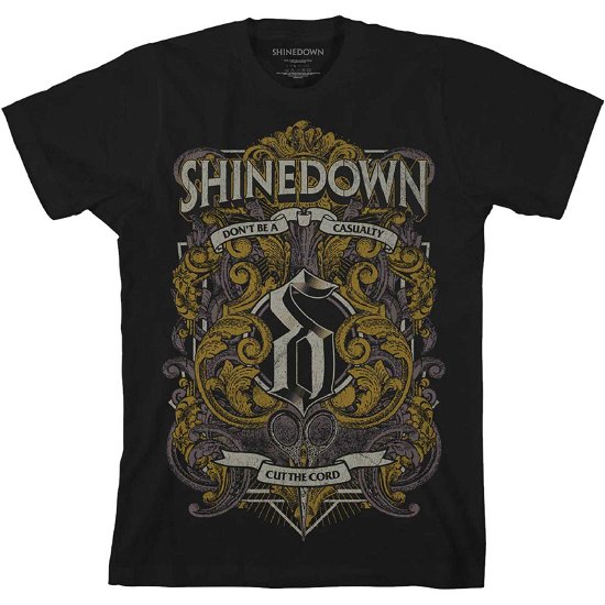 Shinedown Unisex T-Shirt: Ornamental Scissors - Shinedown - Produtos -  - 5056561044248 - 